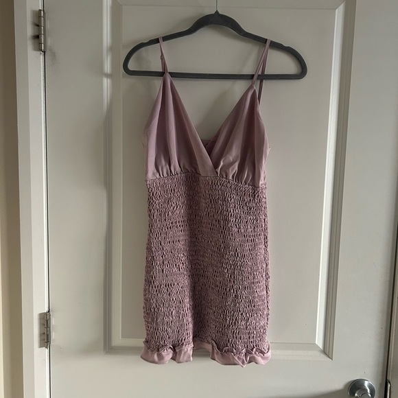 - Revolve Superdown Smocked Lilac Mini Dress - Picture 3 of 13